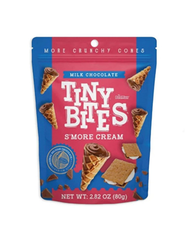 Tiny Bites - Waffle Cones S'More Cream (mini coni di cialda gusto s'mores cioccolato e marshmallow) - My American Market