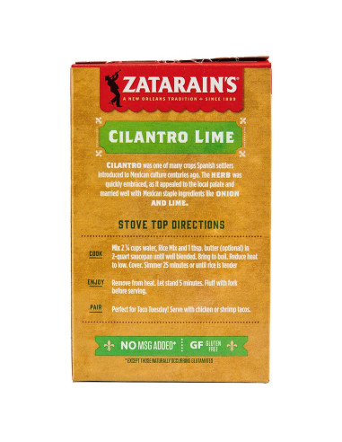 Zatarain's - Cilantro Lime Rice, arroz con cilantro y lima | My American Market