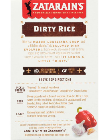 Zatarain's - Dirty Rice Mix, riso cajun speziato | My American Market