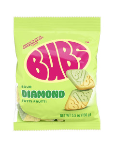 BUBS - Sour Diamond Tutti Frutti (caramelle aspre tutti frutti) - My American Market