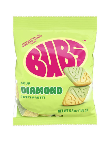 BUBS - Sour Diamond Tutti Frutti, bonbons acidulés | My American Market