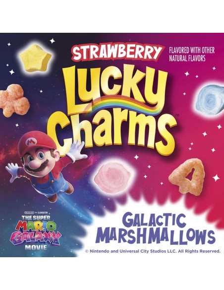 Lucky Charms - Strawberry Galactic Marshmallows Super Mario | My American Market