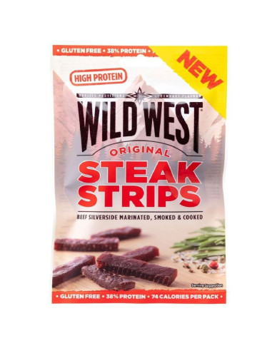Wild West Steak Strips Original, strisce di manzo essiccato | My American Market