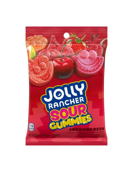 Jolly Rancher - Sour Gummies Awesome Reds, caramelle gommose aspre ai frutti rossi | My American Market