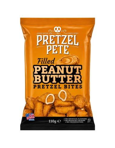 Pretzel Pete - Pretzel Bites Filled Peanut Butter, bretzels fourrés au beurre de cacahuète | My American Market