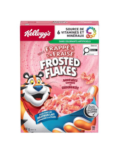 Kellogg's - Frosted Flakes Strawberry Milkshake, céréales goût milkshake fraise | My American Market 2