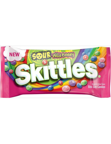 Skittles Sour Wild Berry, caramelle aspre frutti rossi | My American Market
