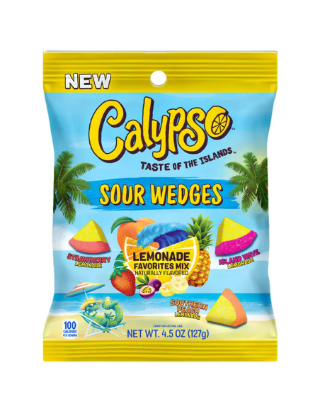 Calypso - Sour Wedges Lemonade Favorites Mix (caramelle aspre 3 limonate) - My American Market