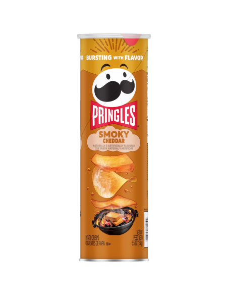 Pringles Smoky Cheddar, chips goût cheddar fumé | My American Market