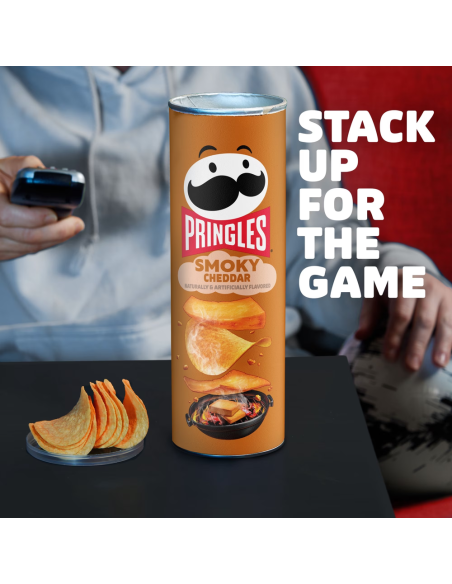 Pringles Smoky Cheddar, chips goût cheddar fumé | My American Market