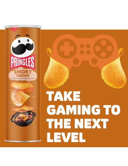 Pringles Smoky Cheddar, patatas sabor cheddar ahumado | My American Market