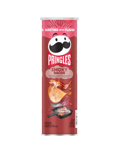Pringles Smoky Bacon, patatine gusto bacon affumicato | My American Market