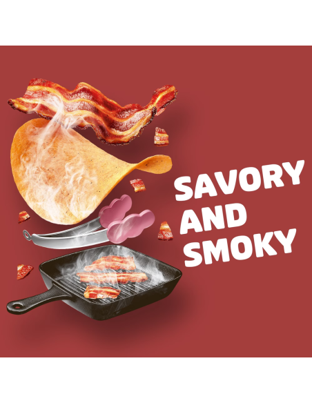 Pringles Smoky Bacon, chips goût bacon fumé | My American Market