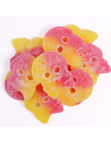BUBS Sour Skalle Lemon Raspberry, calaveras ácidas | My American Market