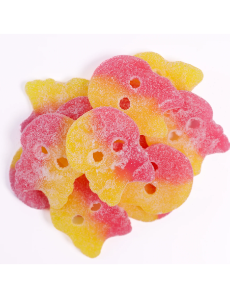 BUBS Sour Skalle Lemon Raspberry, calaveras ácidas | My American Market