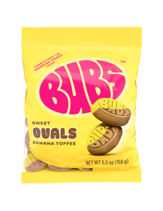 BUBS - Sweet Ovals Banana Toffee (caramelle banana e toffee) - My American Market