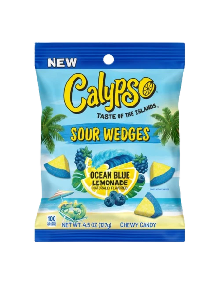 Calypso - Sour Wedges Ocean Blue Lemonade (caramelle aspre limonata e frutti rossi) - My American Market