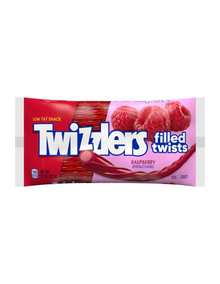 Twizzlers Filled Twists Raspberry, bastoncini ripieni al lampone | My American Market