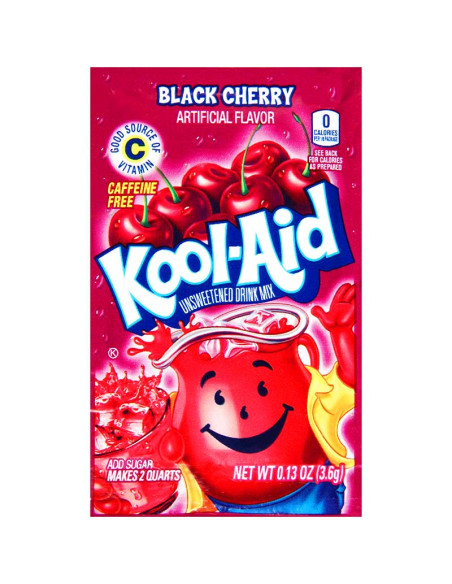 Kool-Aid - Black Cherry (sachet de boisson en poudre, cerise noire) - My American Market