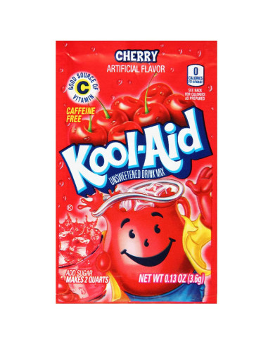 Kool-Aid Bevanda In Polvere Gusto Ciliegia Senza Zucchero - My American Market