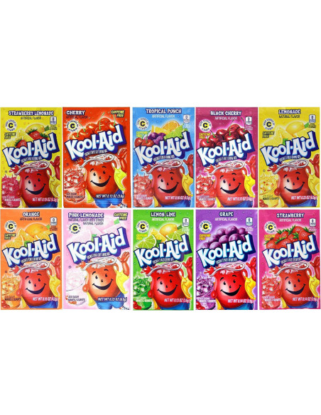 Kool-Aid Bevanda In Polvere Gusto Uva Senza Zucchero - My American Market