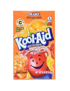 Kool-Aid Bevanda In Polvere Gusto Arancia Senza Zucchero - My American Market