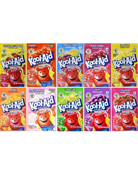 Kool-Aid Bevanda In Polvere Gusto Arancia Senza Zucchero - My American Market