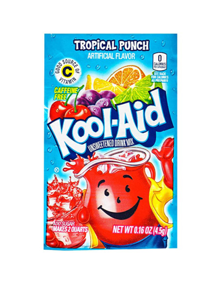 Kool-Aid Bevanda In Polvere Gusto Frutti Tropicali Senza Zucchero - My American Market