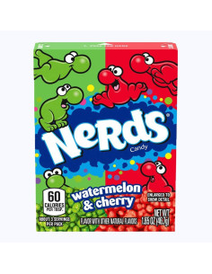 Nerds - Watermelon & Cherry (mini bonbons croquants pastèque et cerise) - My American Market