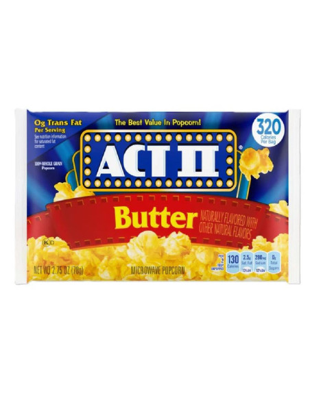 Act II - Butter Microwave Popcorn (popcorn al burro per microonde) - My American Market
