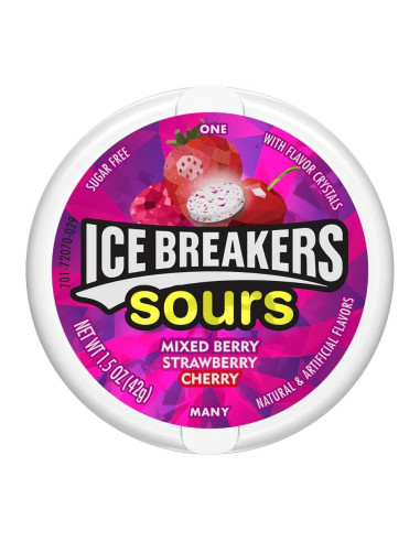 Ice Breakers - Sours Berry (pastilles acidulées aux fruits rouges) - My American Market