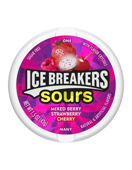 Ice Breakers Sours Caramelos Acicdulados Frutos Rojos - My American Market
