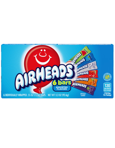 Airheads - Theatre Box (assortimento di 6 barrette da masticare) - My American Market