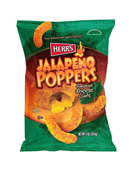 Herr's Jalapeno Poppers Cheese Curls Chips - My American Market