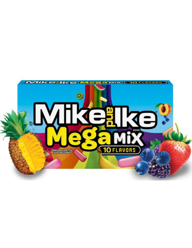 Mike and Ike - Mega Mix (assortiment de bonbons à mâcher fruités) - My American Market
