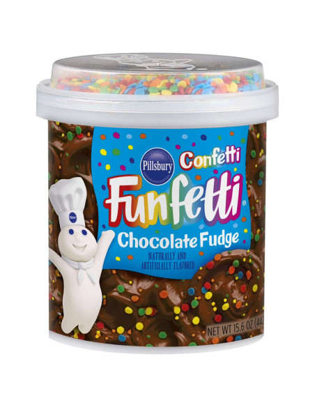 Pillsbury - Funfetti Chocolate Frosting (glaçage chocolat à paillettes) - My American Market