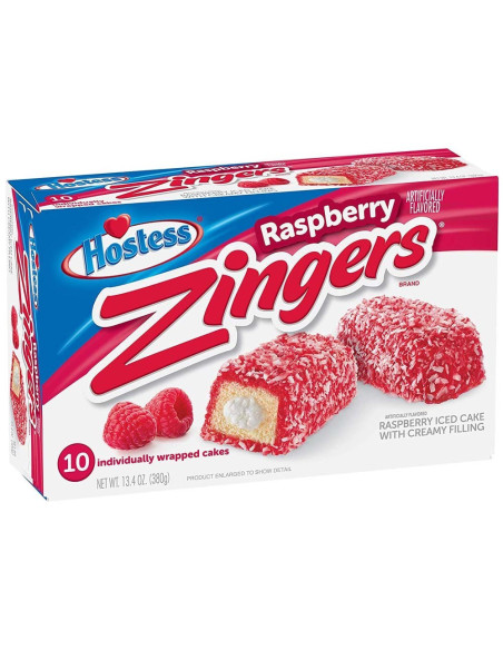 Hostess Zingers - Raspberry (génoises fourrées à la framboise) - My American Market