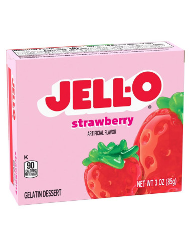 Jell-O - Strawberry (gelée dessert à la fraise) - My American Market