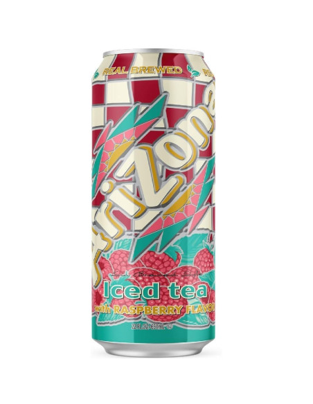 AriZona - Thé Glacé Goût Framboise en Canette - My American Market