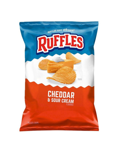 Ruffles - Cheddar & Sour Cream (chips ondulées cheddar-crème) - My American Market