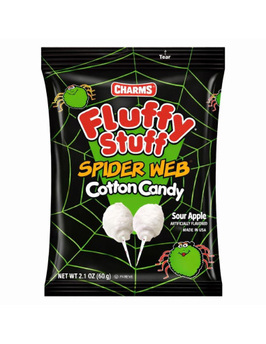 Charms Fluffy Stuff Cotton Candy Spider Web - My American Market