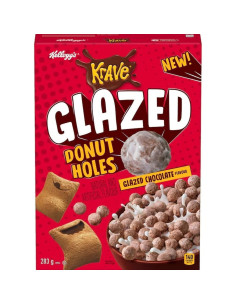 Kellogg's - Krave Glazed Donut Holes (céréales fourrées goût donut) - My American Market