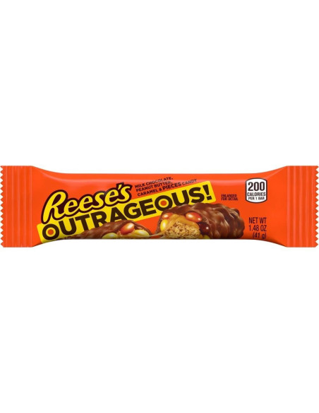 Reese's - Outrageous (barre cups, Reese's Pieces et caramel) - My American Market