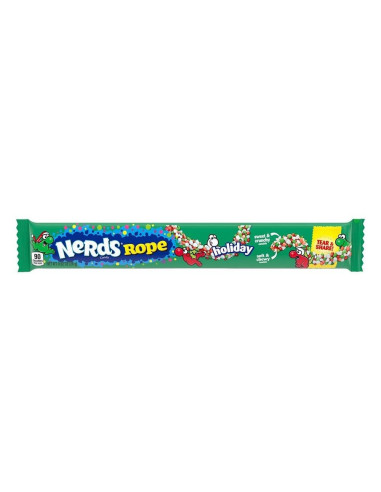 Nerds - Rope Holiday (lacet gélifié enrobé de mini bonbons, édition Noël) - My American Market