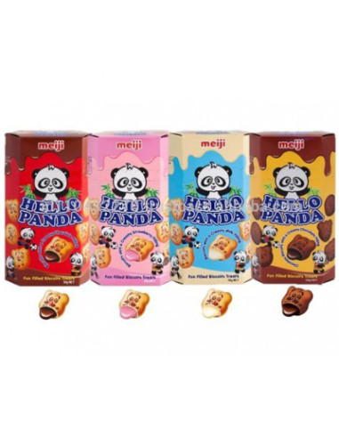 Meiji Hello Panda Biscottini Alla Fragola - My American Market