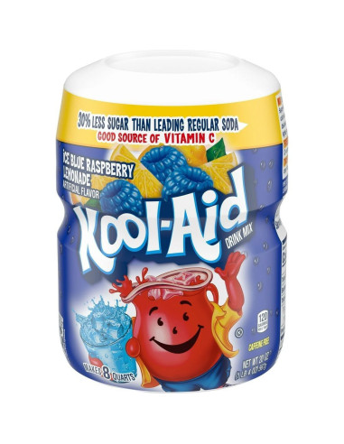 Kool-Aid Ice Blue Raspberry Lemonade Sugar Sweetened Soft Drink Mix - My American Market