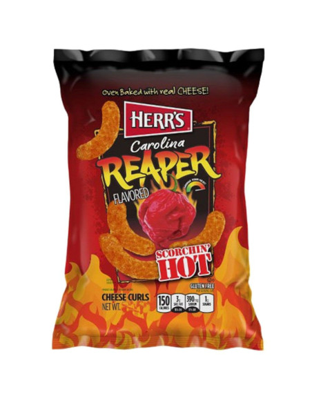 Herr's Carolina Reaper Cheese Curls - My American Market