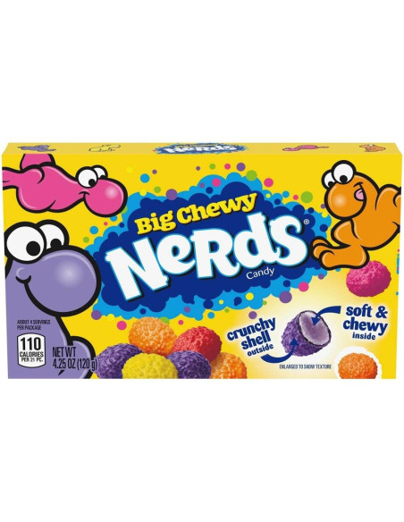 Nerds - Big Chewy (gros bonbons à mâcher, format boîte cinéma) - My American Market