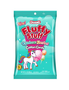 Charms Fluffy Stuff Rainbow Sorbet Cotton Candy - My American Market