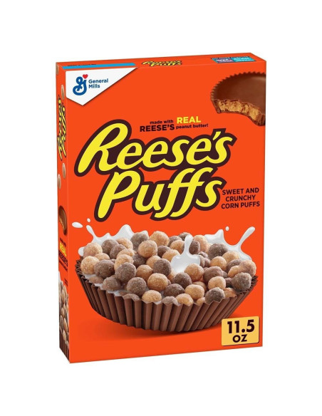 Reese's Puffs - Céréales chocolat et beurre de cacahuète - My American Market